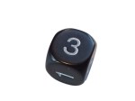 Black D3 Dice Numbered 1-3 Twice